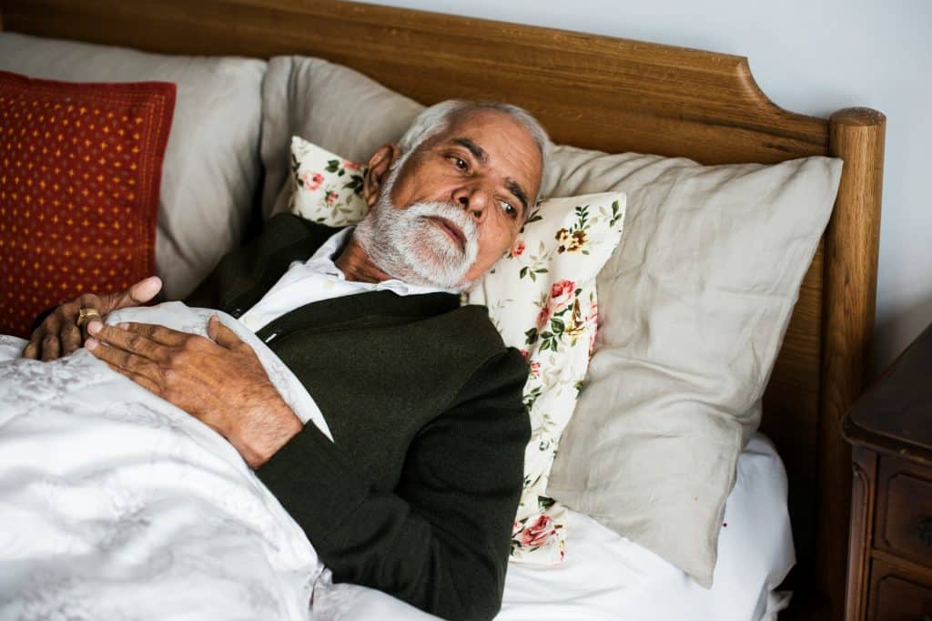 mature man resting