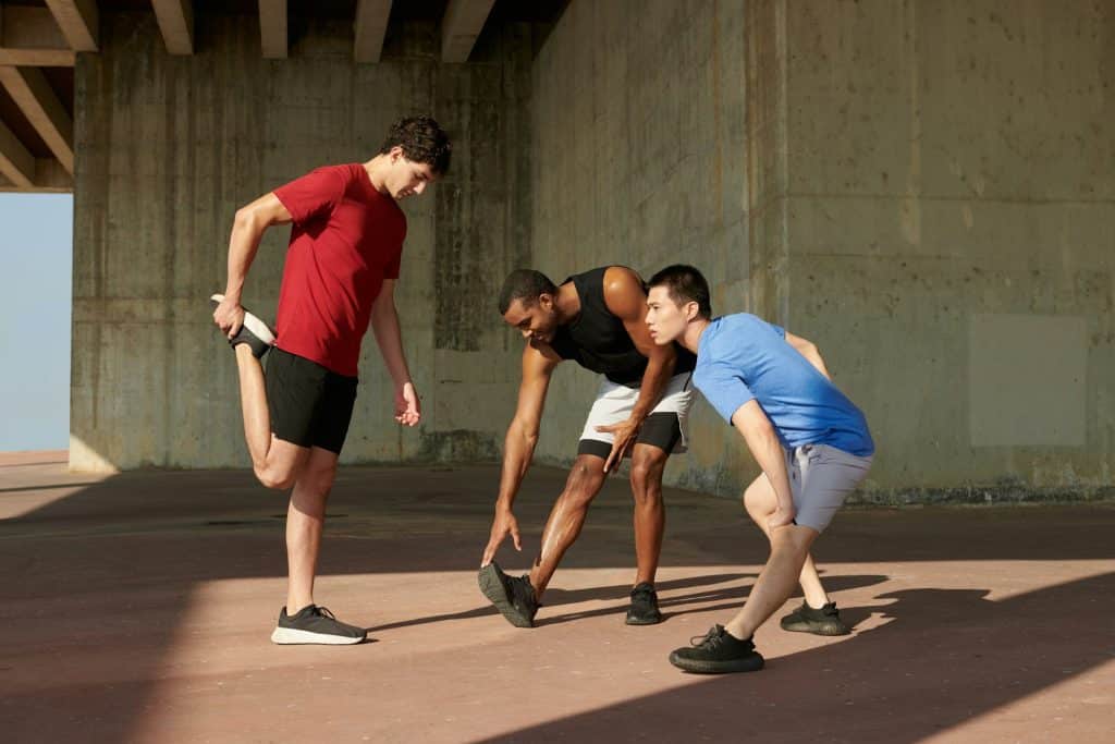 stretching before jogging
