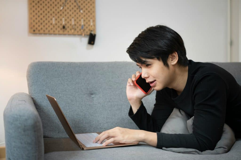remote work style man