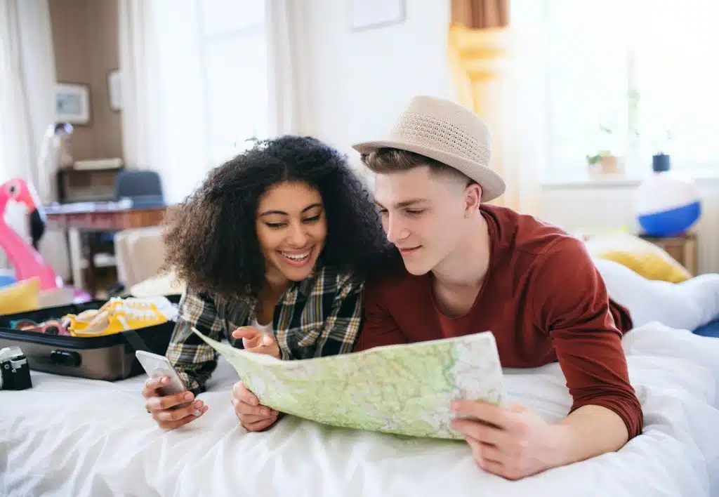 couple travel planning