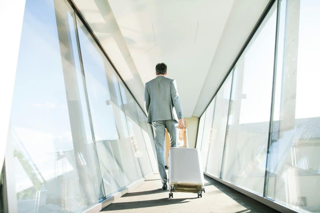 business traveler airport