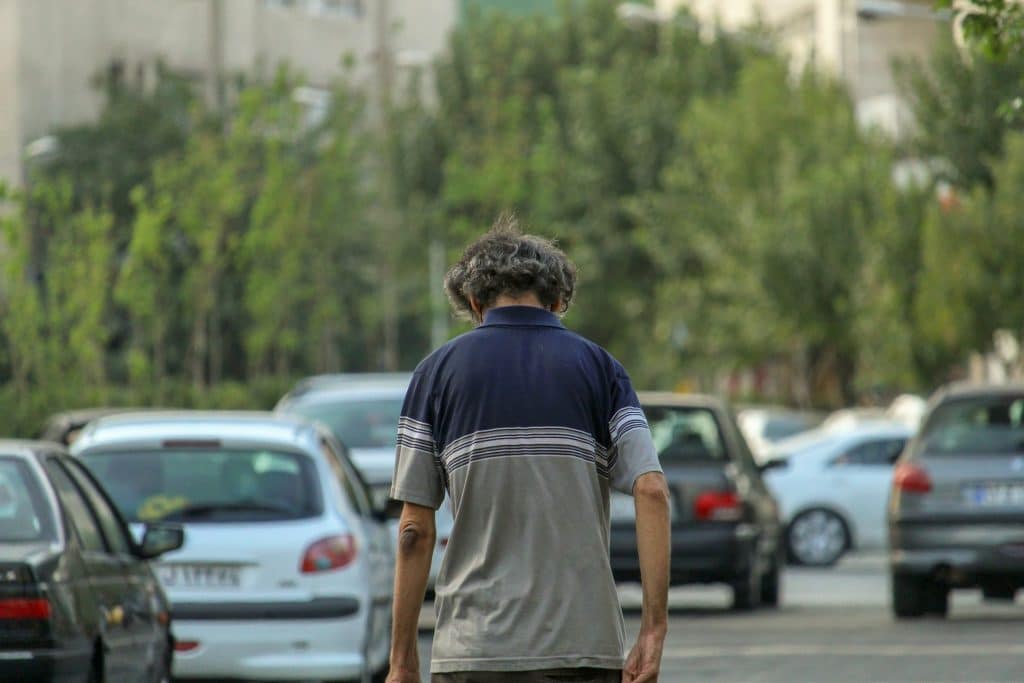man poor posture