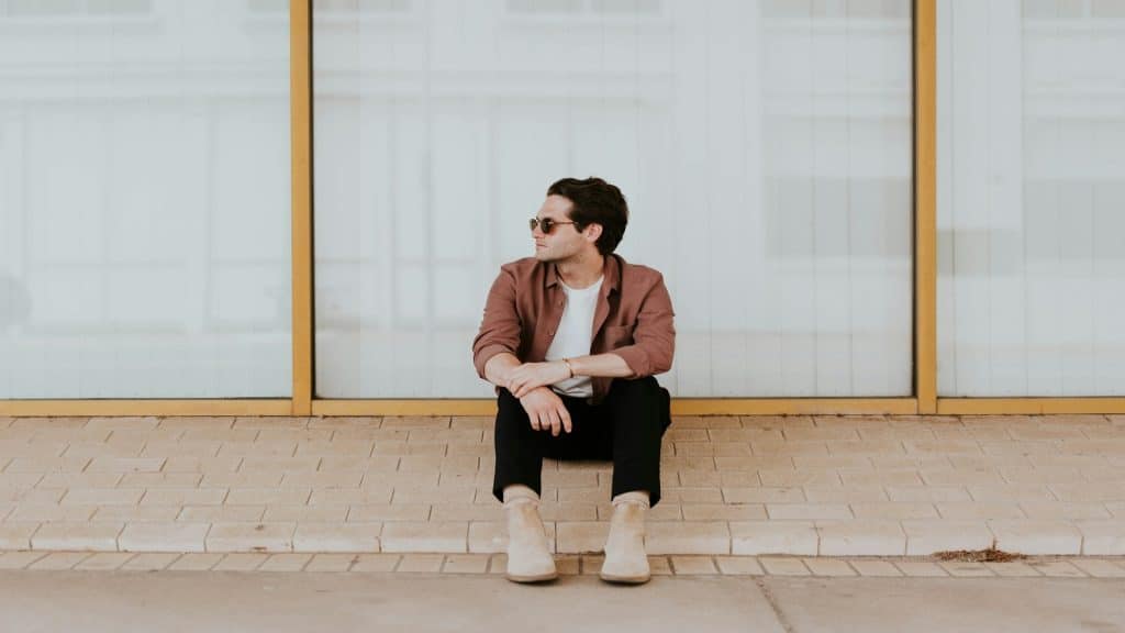 person sitting quietly