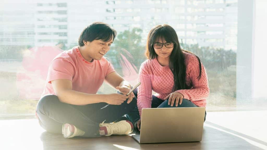 man sharing while partner listens calmly