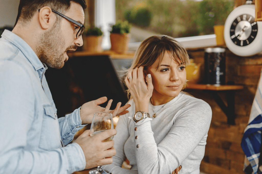 Woman losing interest with a guy