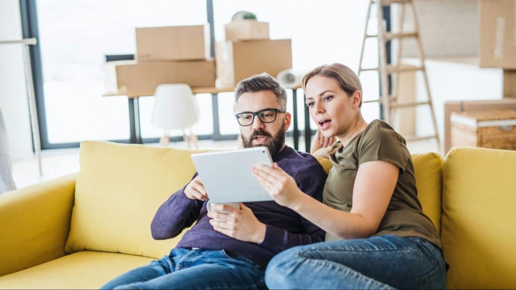 A man and woman having a discussion 