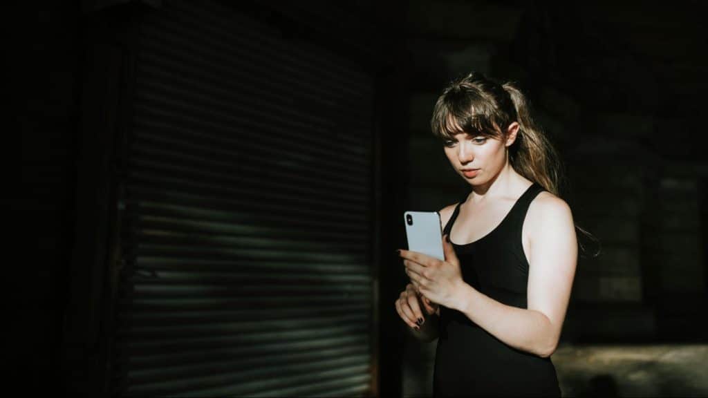 Woman using a phone 