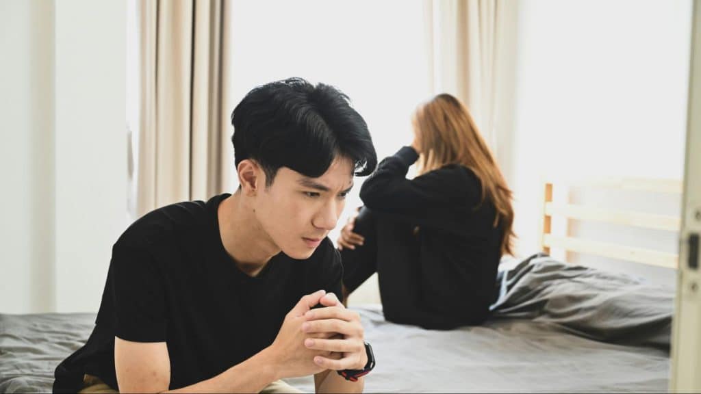A man not talking to woman