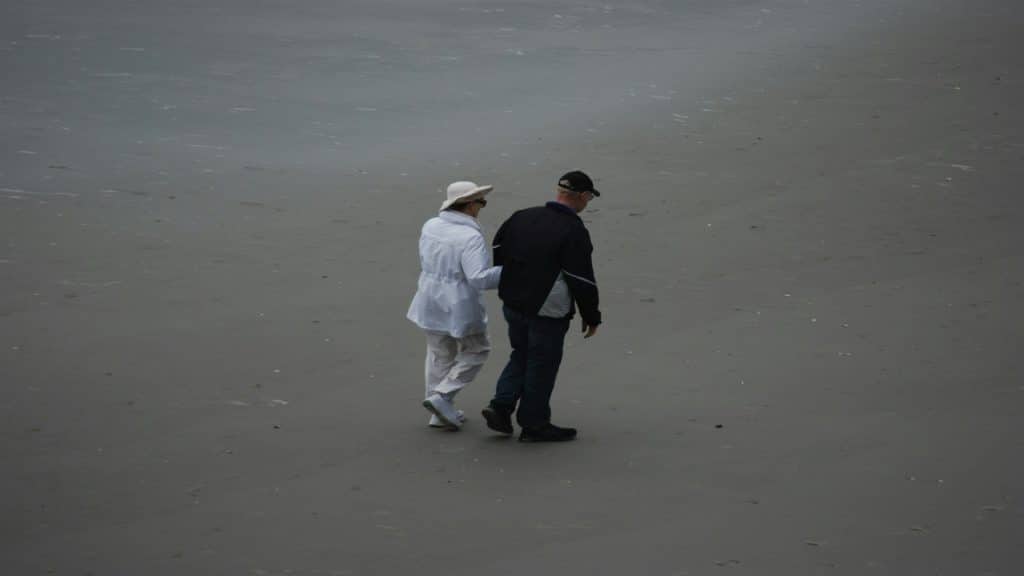 couple talking during walk