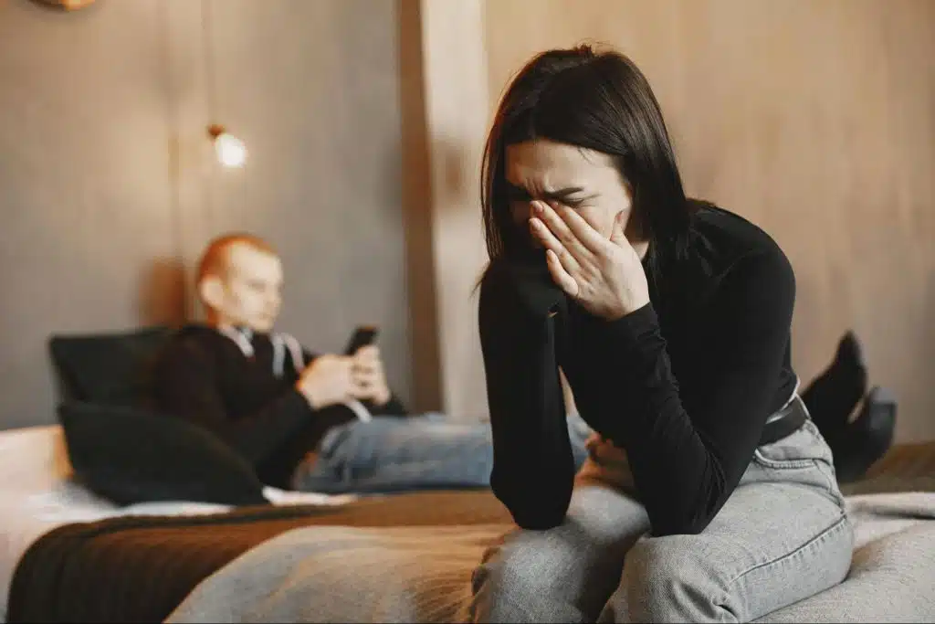 Woman crying