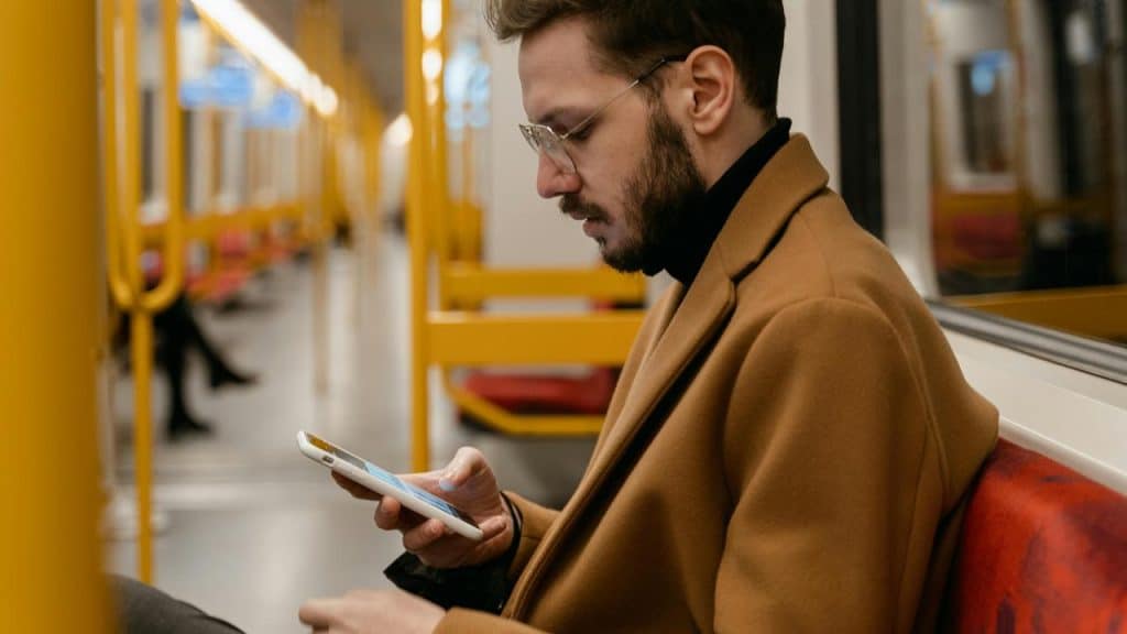 A man using his phone
