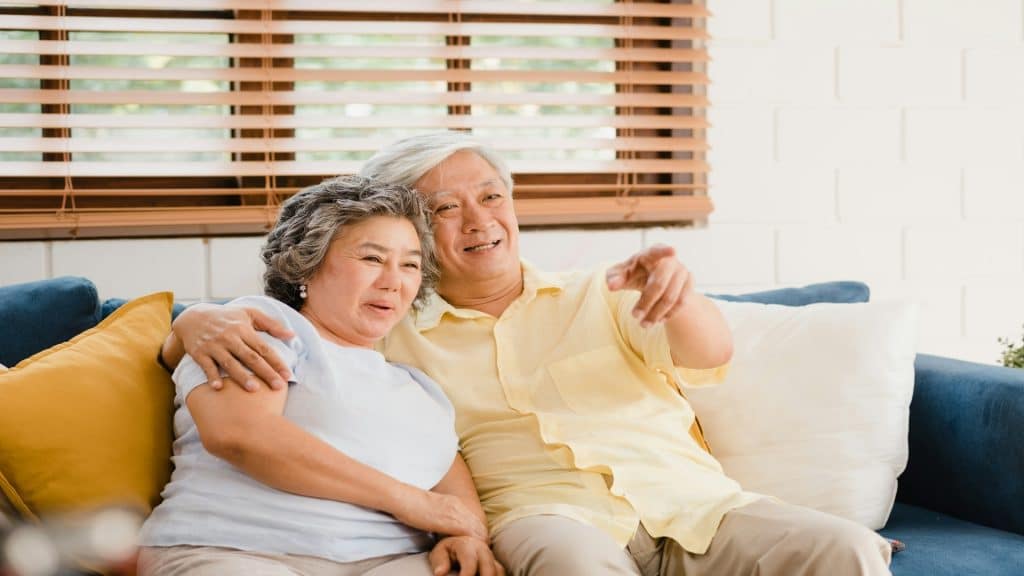 couple sitting peacefully together