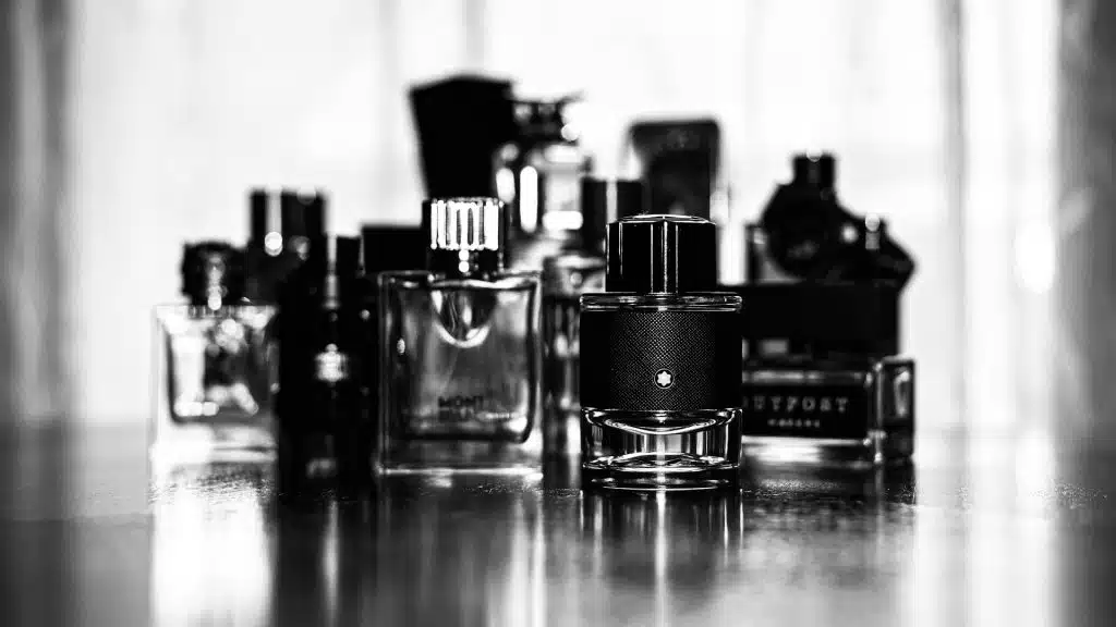 fragrance bottle male bathroom