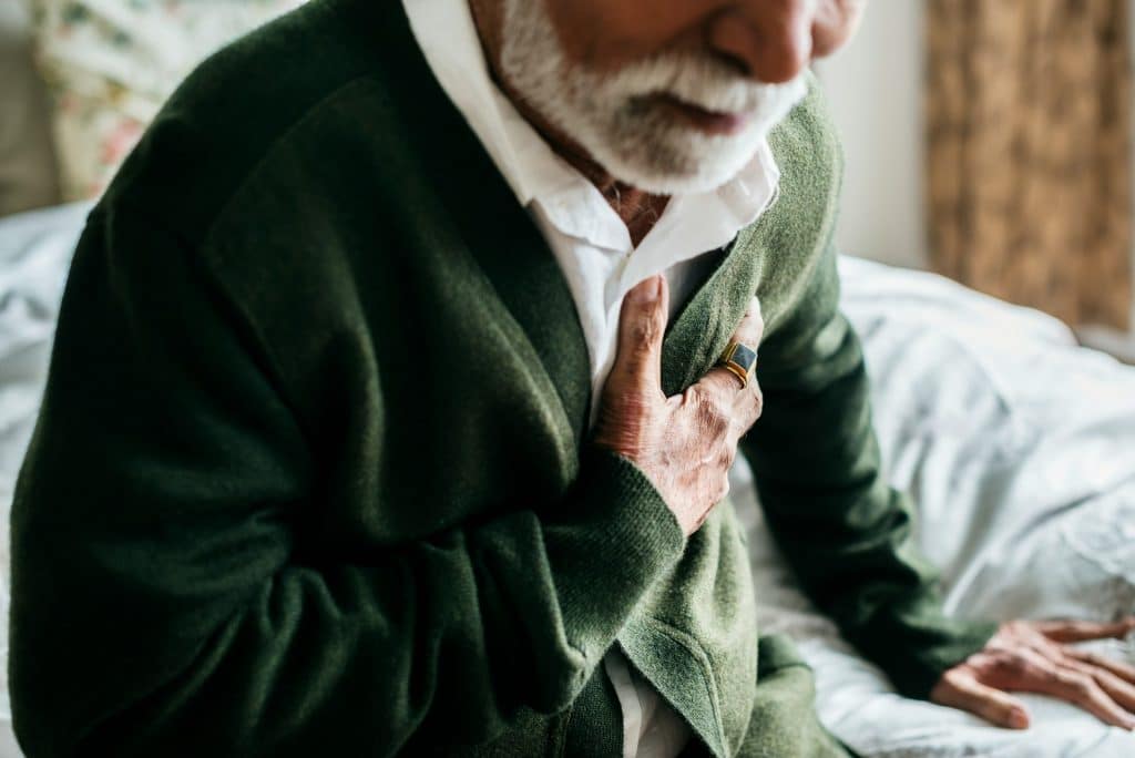 man chest discomfort