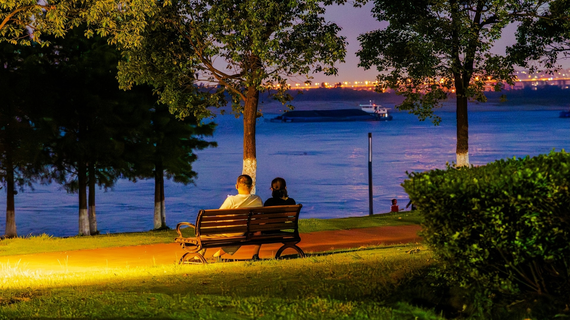 couple enjoying peaceful evening