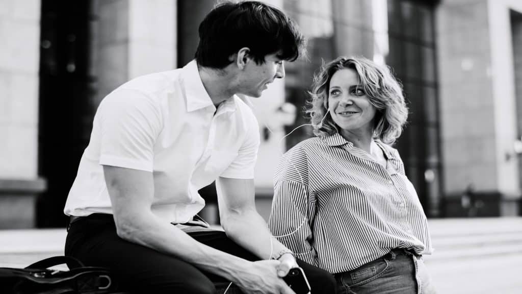 couple listening to each other
