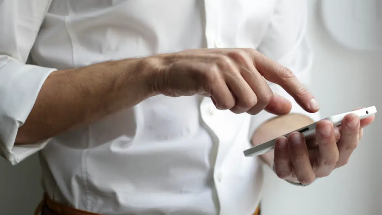 A man using his phone
