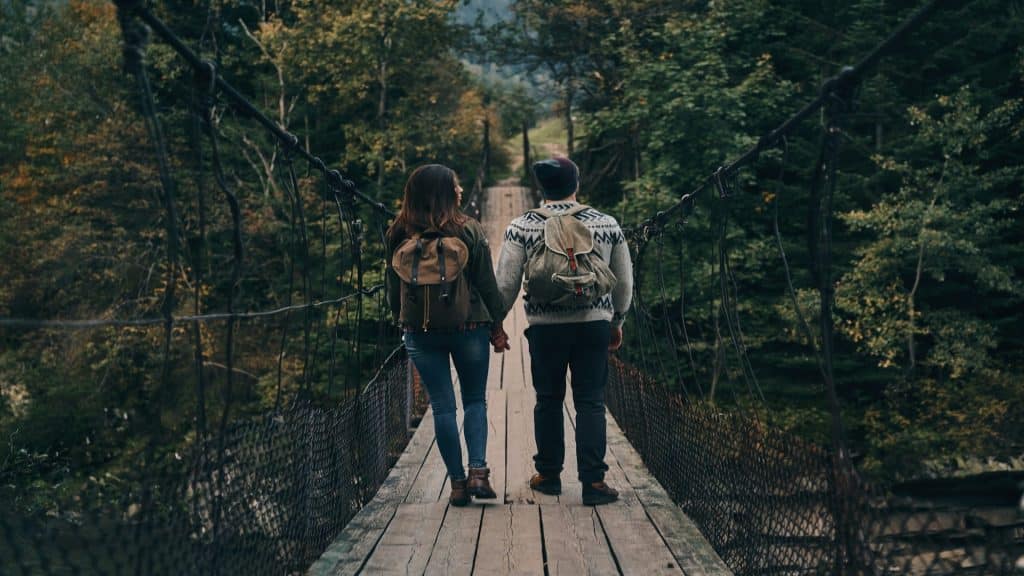 couple walking together confidently