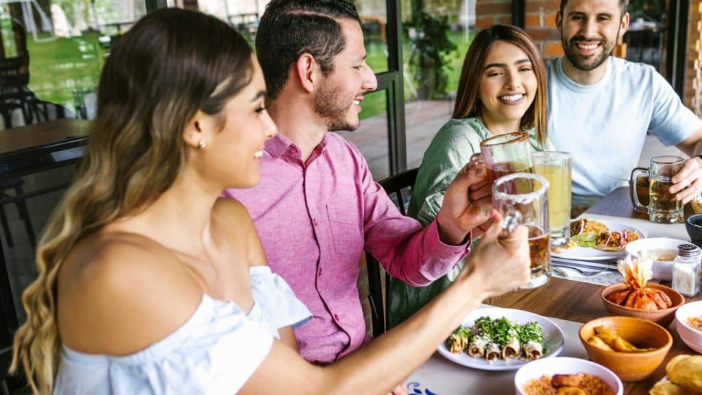A group of friends enjoying drinks