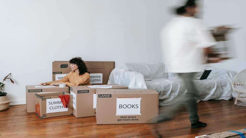 A couple getting ready to move