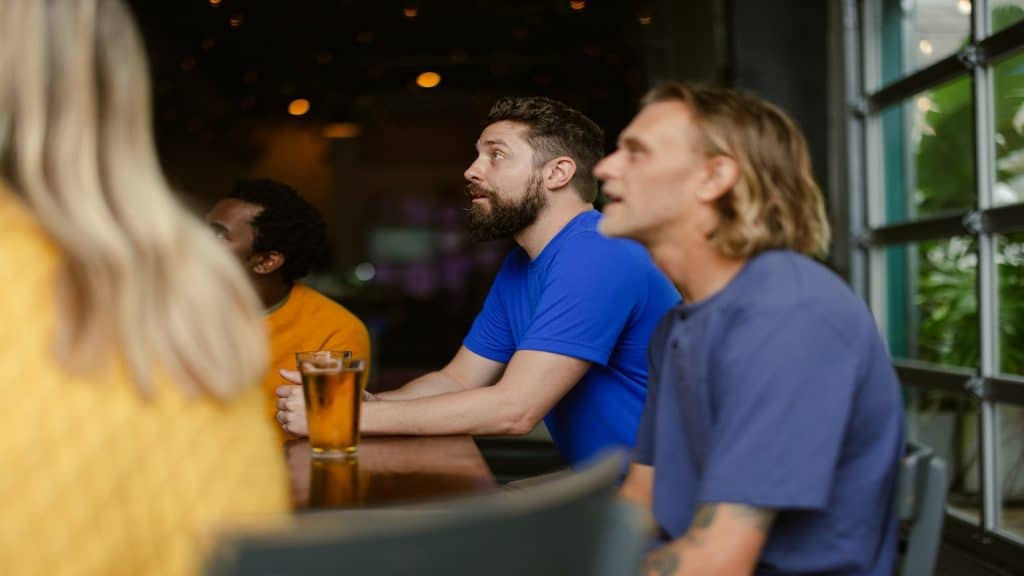 man having open conversation