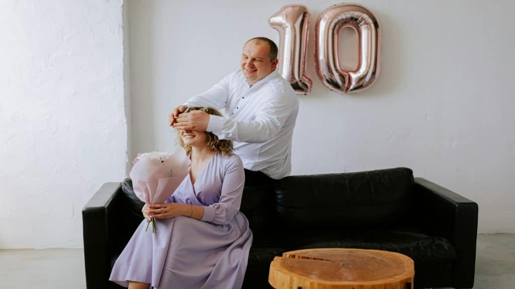 man planning surprise for partner