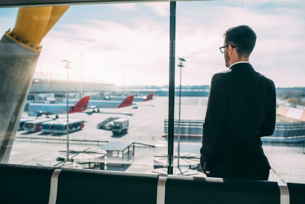business traveler airport