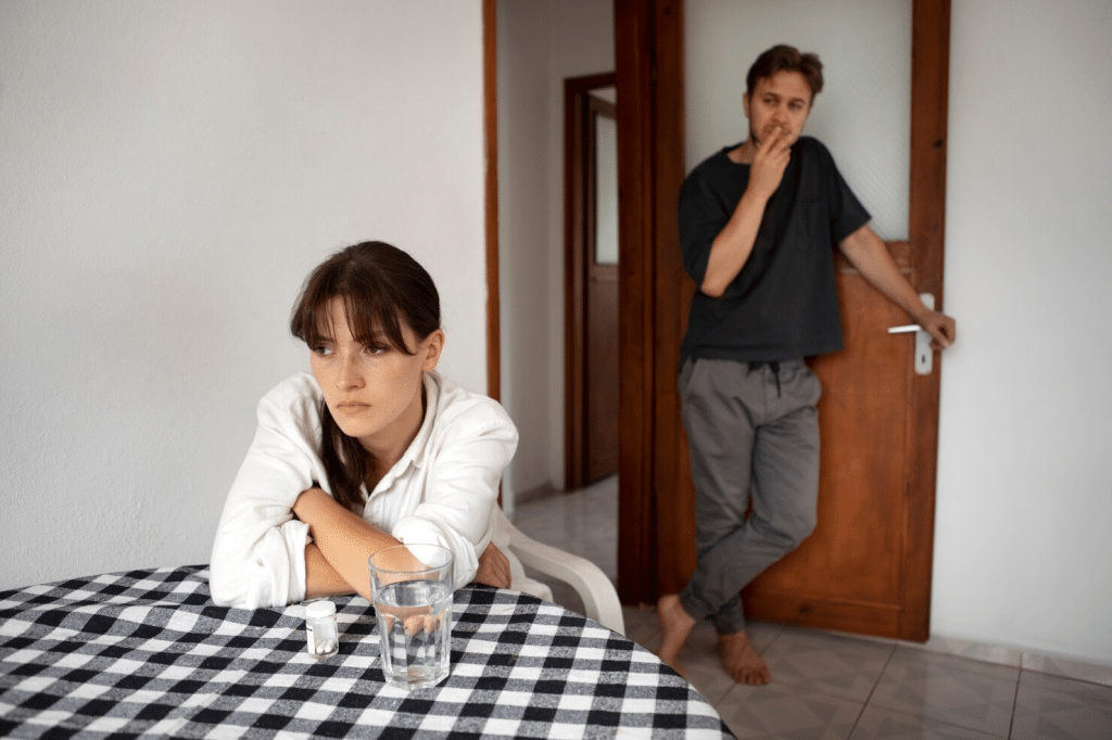 Woman does not want to speak with a man