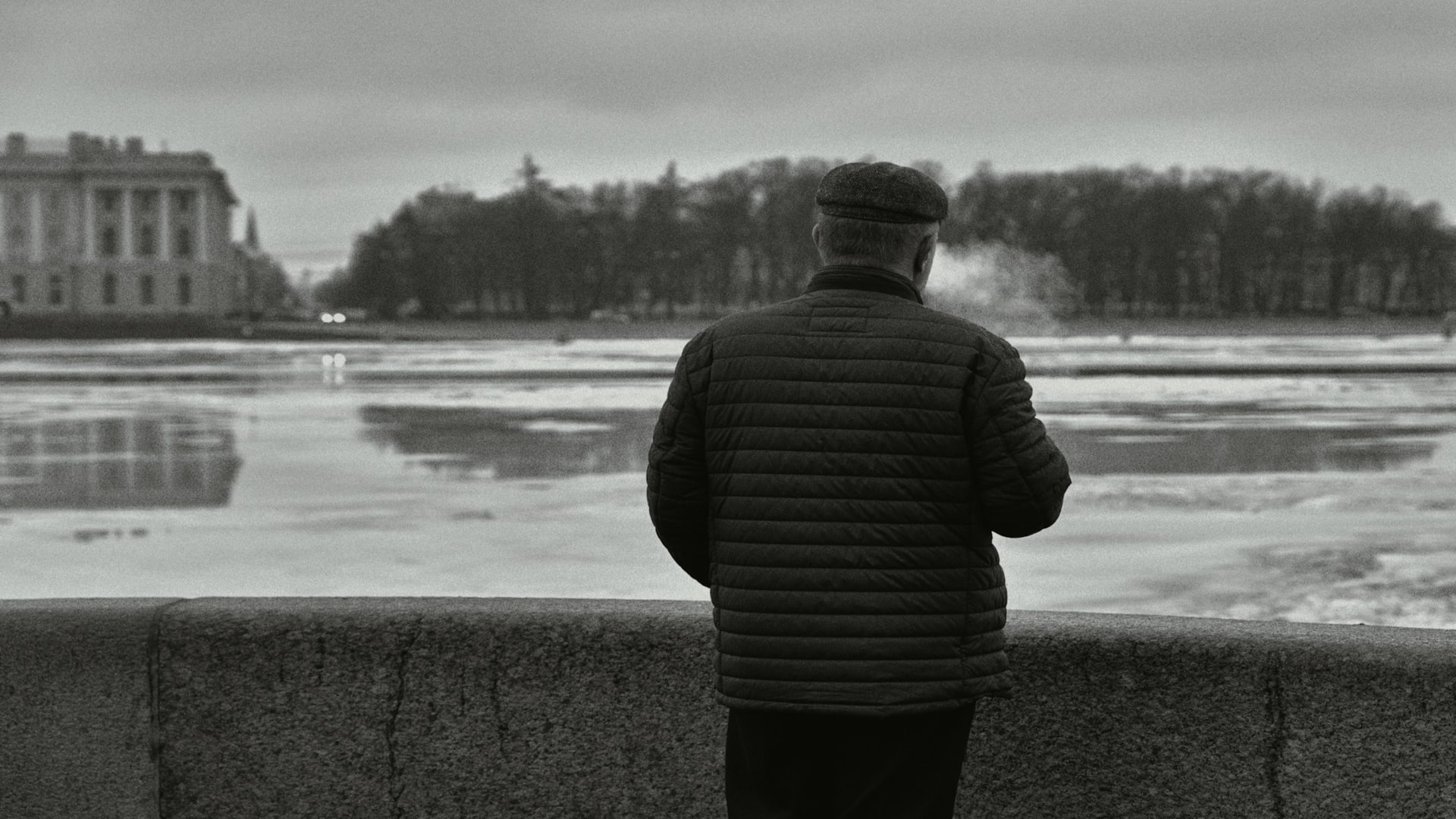 man reflecting during walk