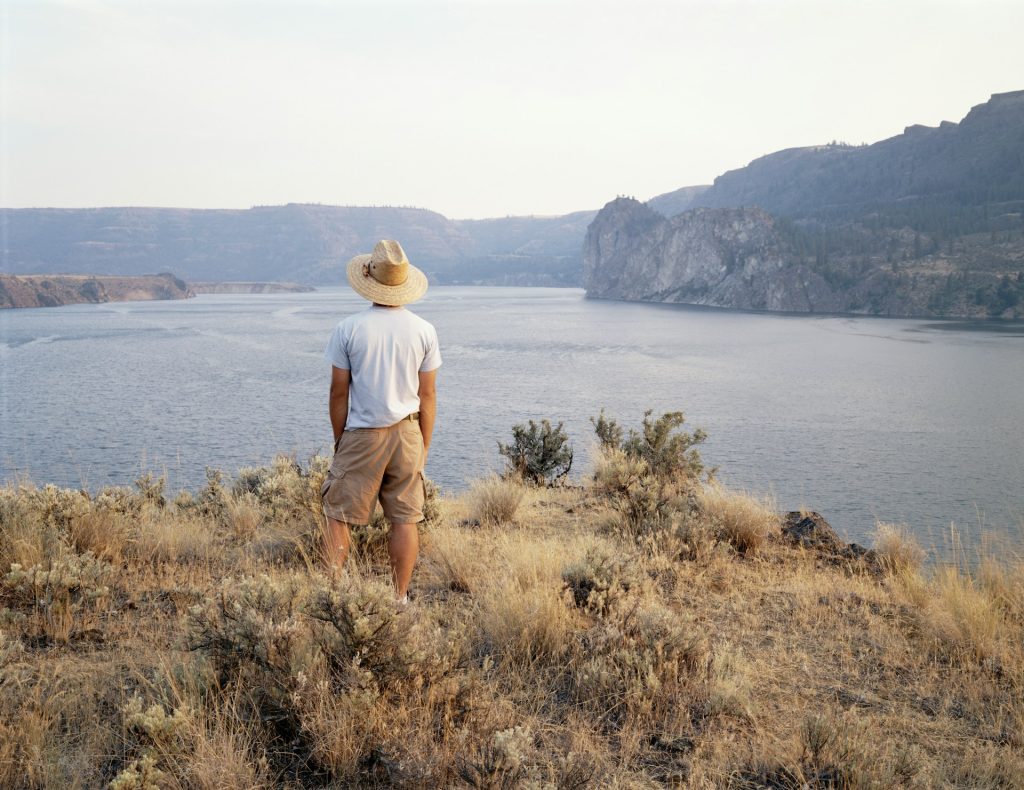 man looking away