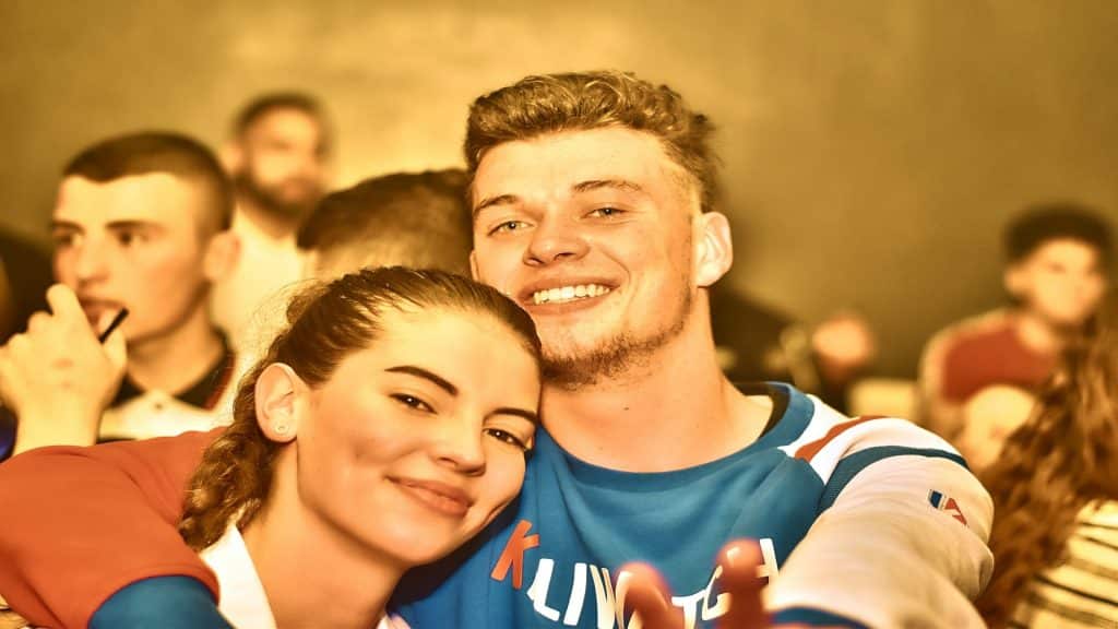 couple smiling together