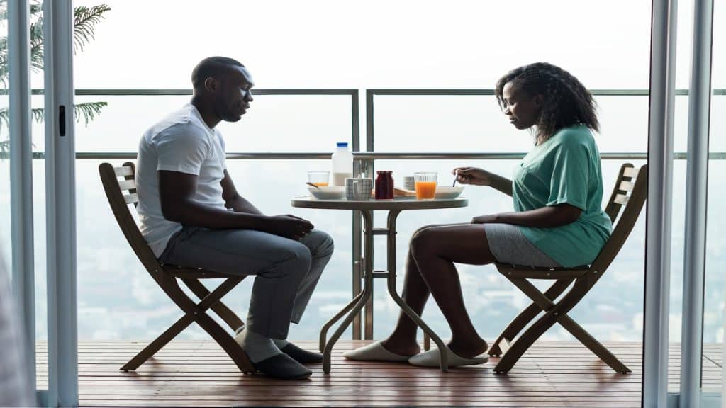 couple having a calm and open conversation