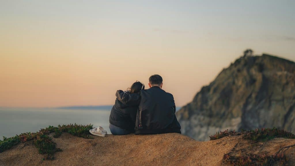couple sitting calmly together