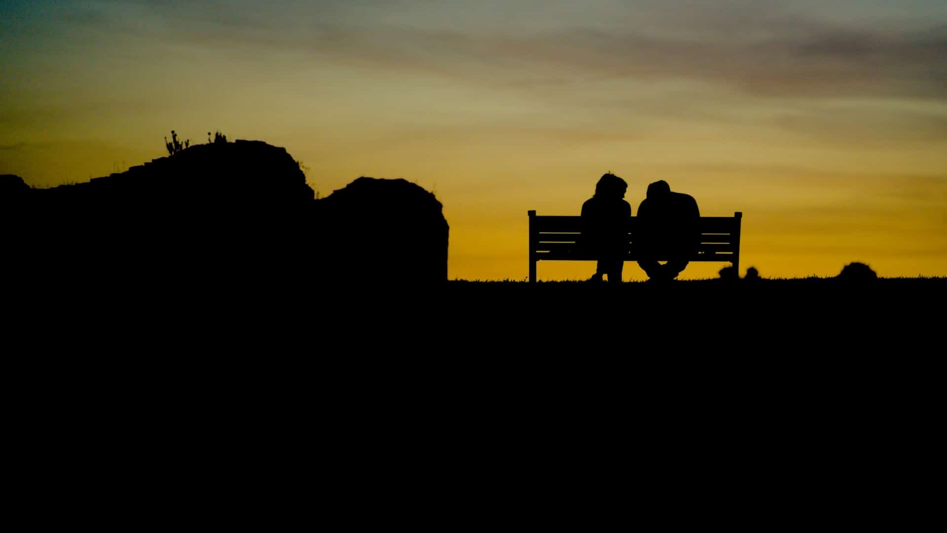 couple sitting together quietly