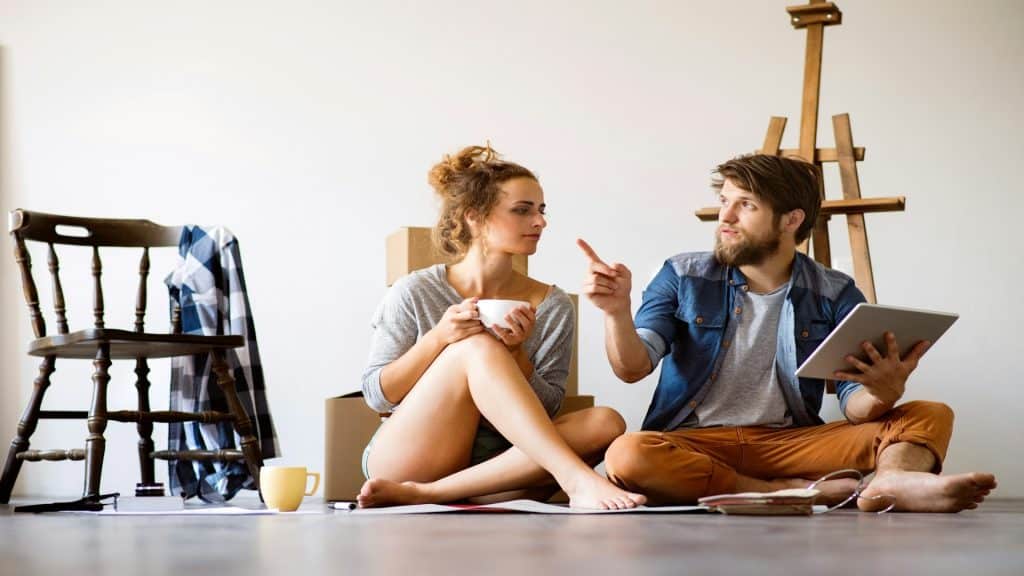 couple discussing something seriously