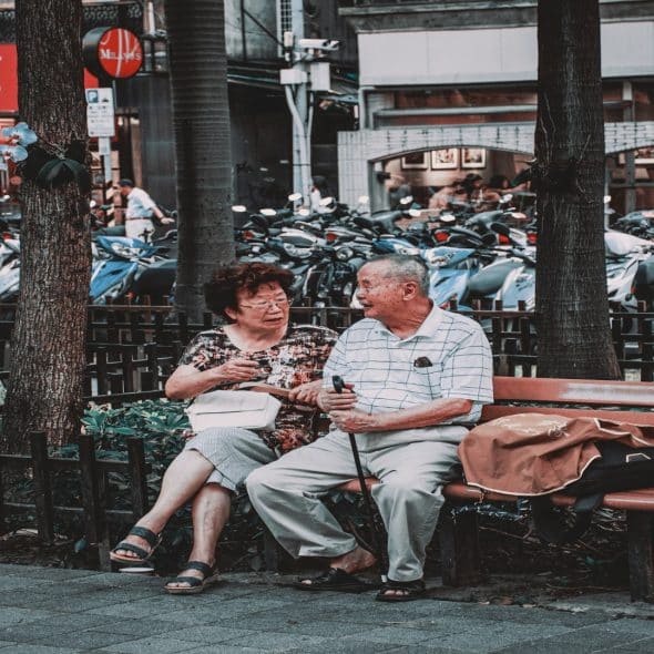 couple sitting quietly during serious conversation