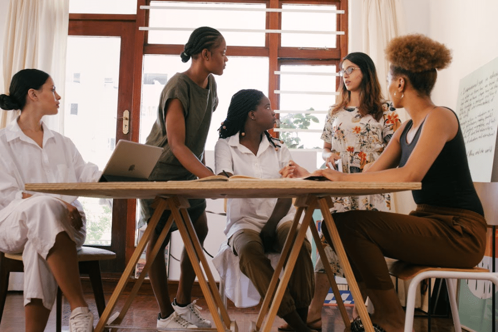 A group of women at the meeting