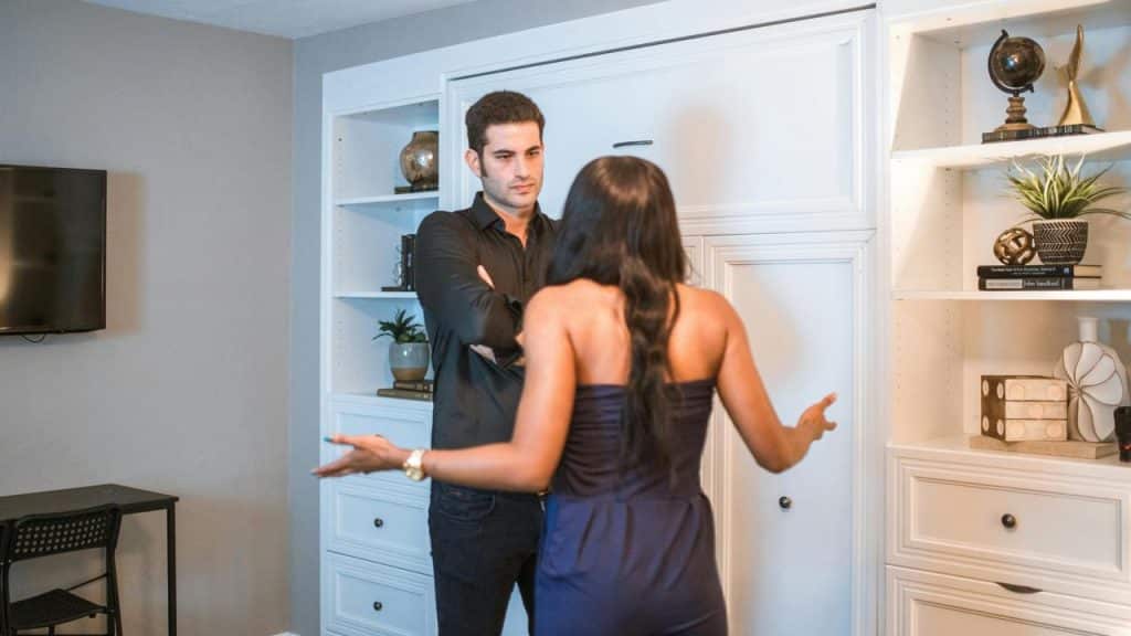 A woman arguing with a man