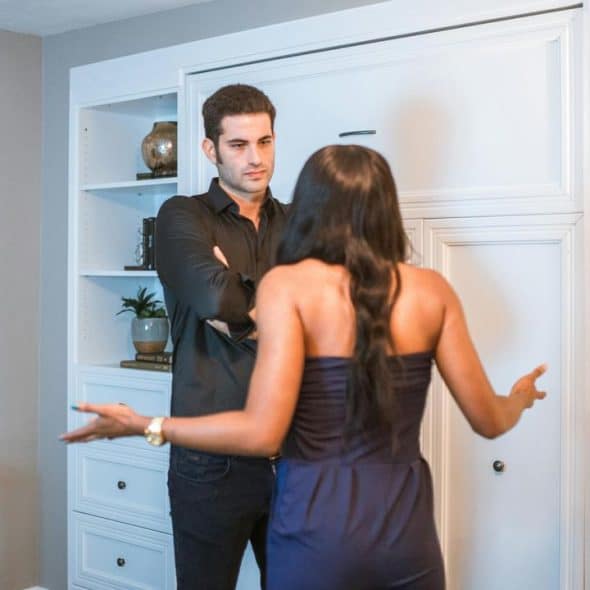 A woman arguing with a man