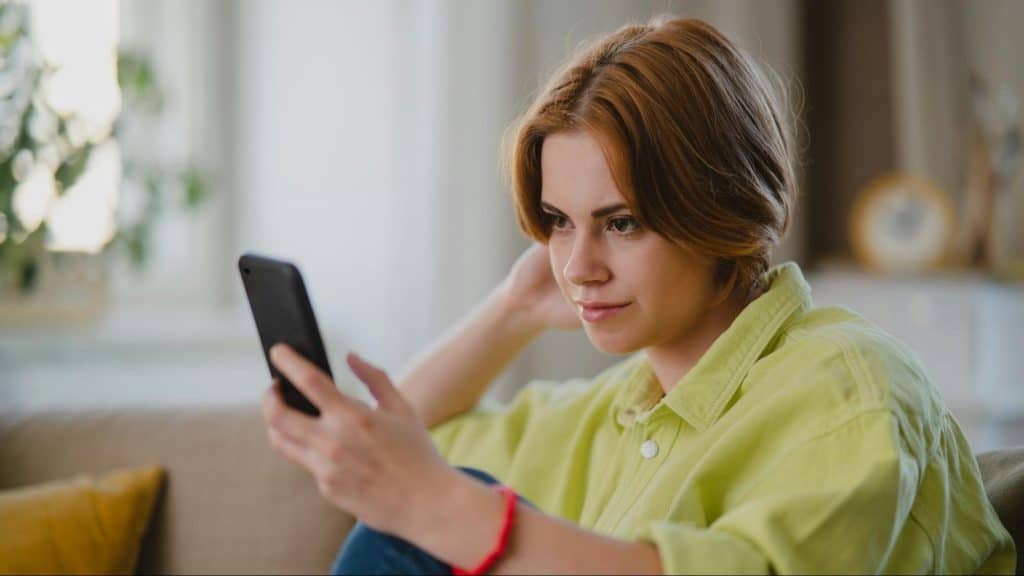 Woman sent a message