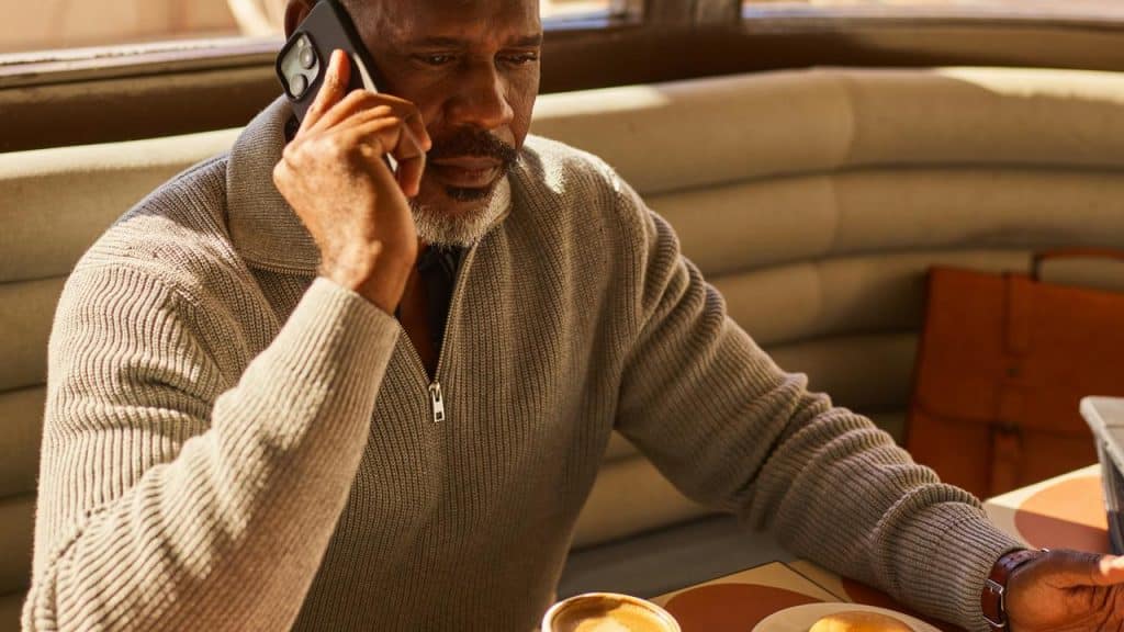 A man talking on a phone