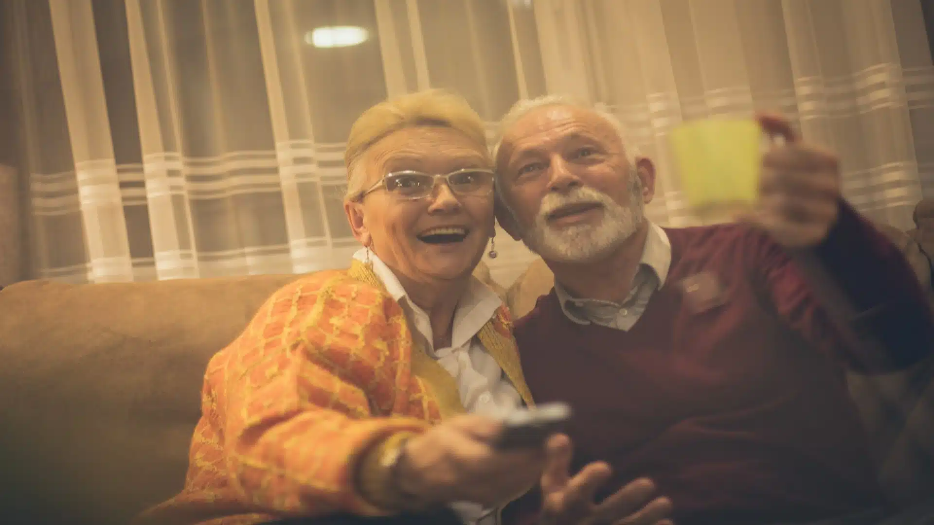 couple relaxing together at home