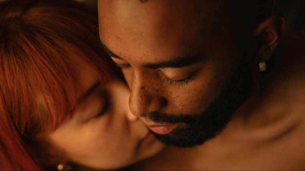 A man and woman close to each other