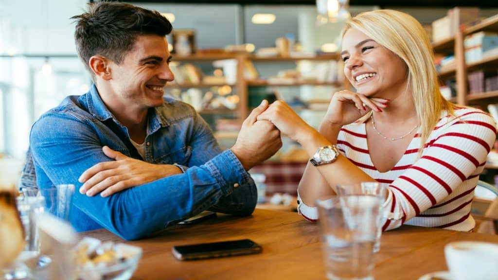 couple having easy conversation