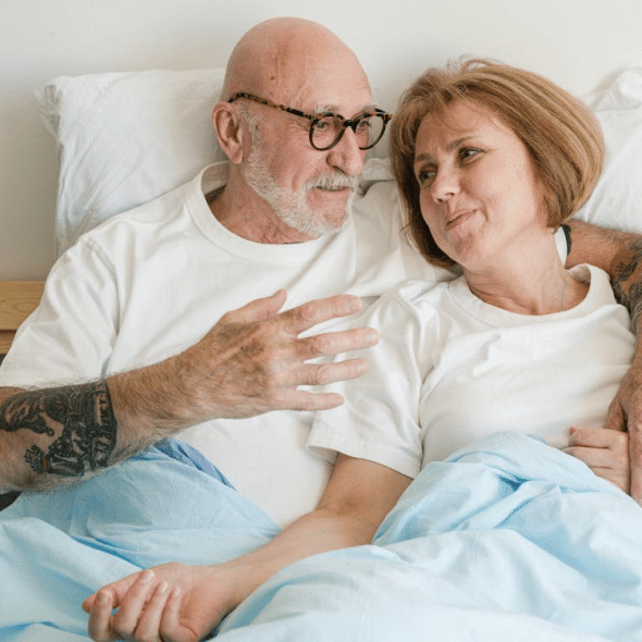 A couple in bed