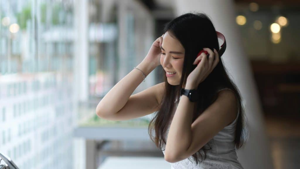 woman enjoying personal time
