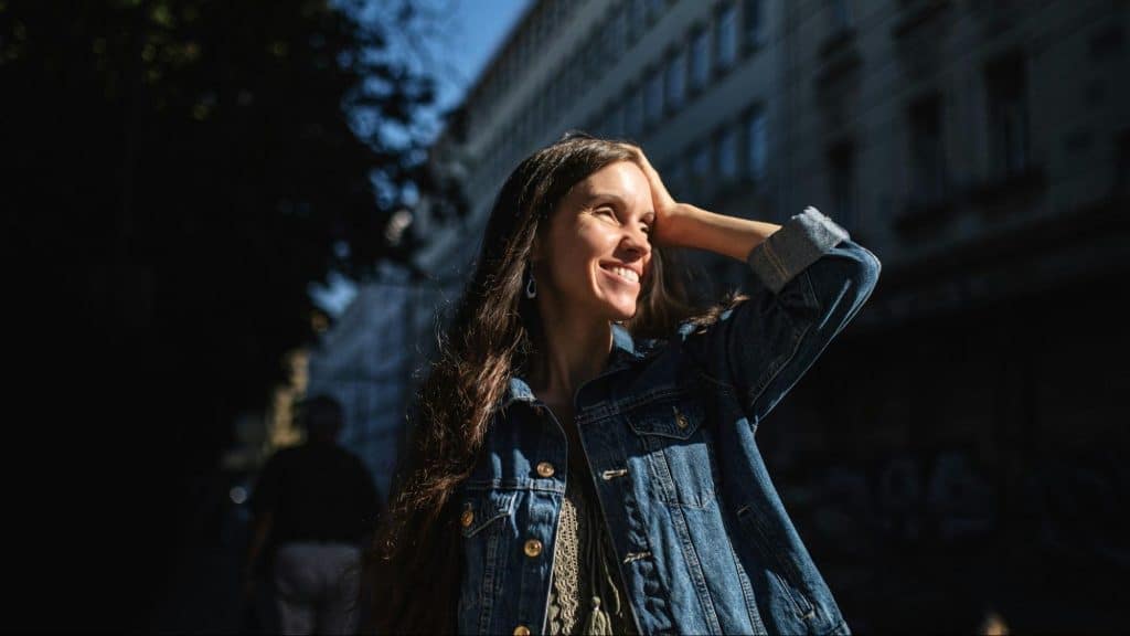 Woman smiling