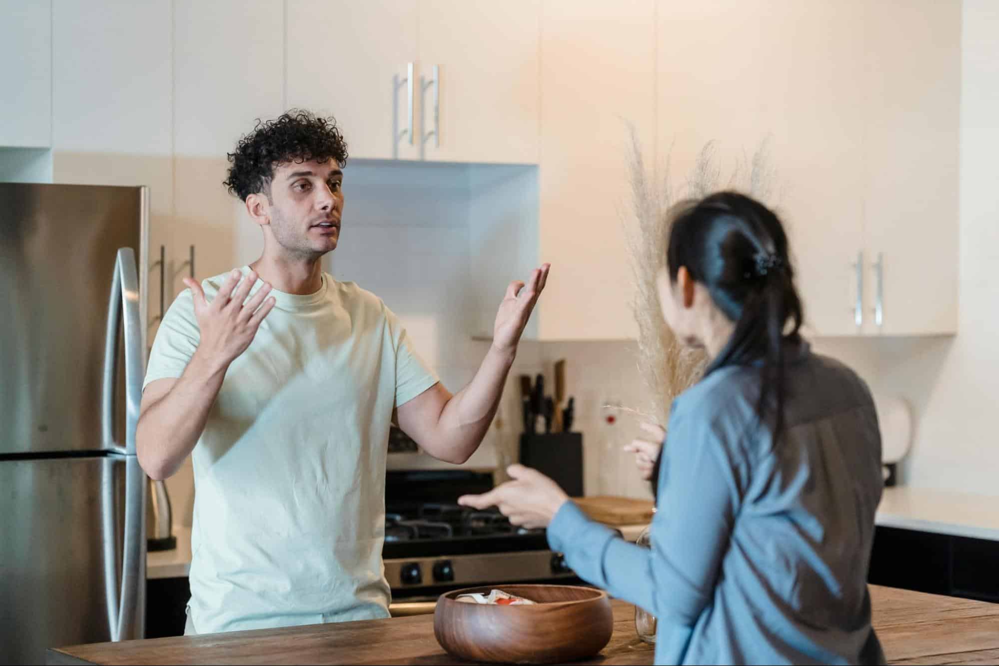 A man asking a woman