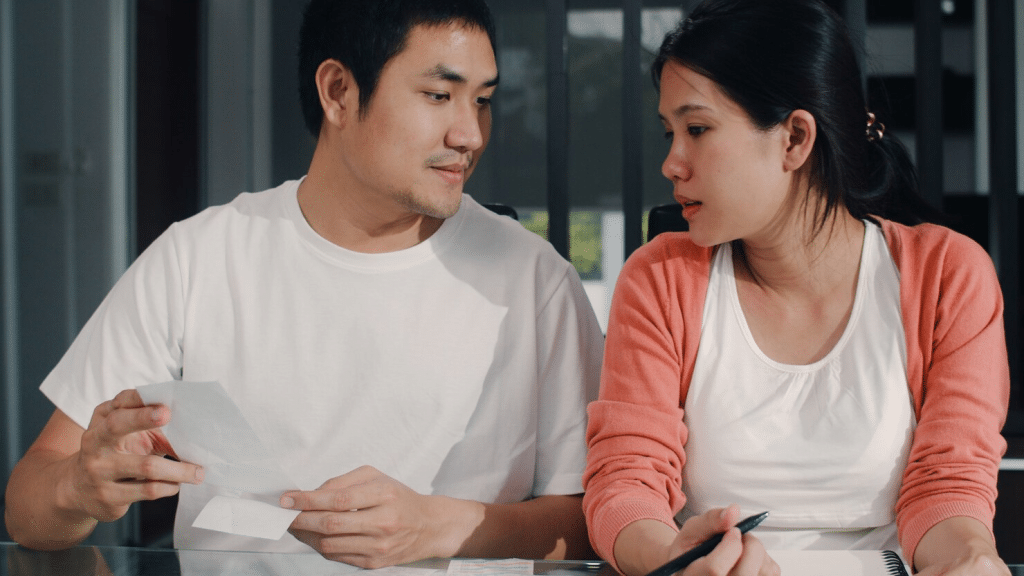 A man and woman making decisions together 