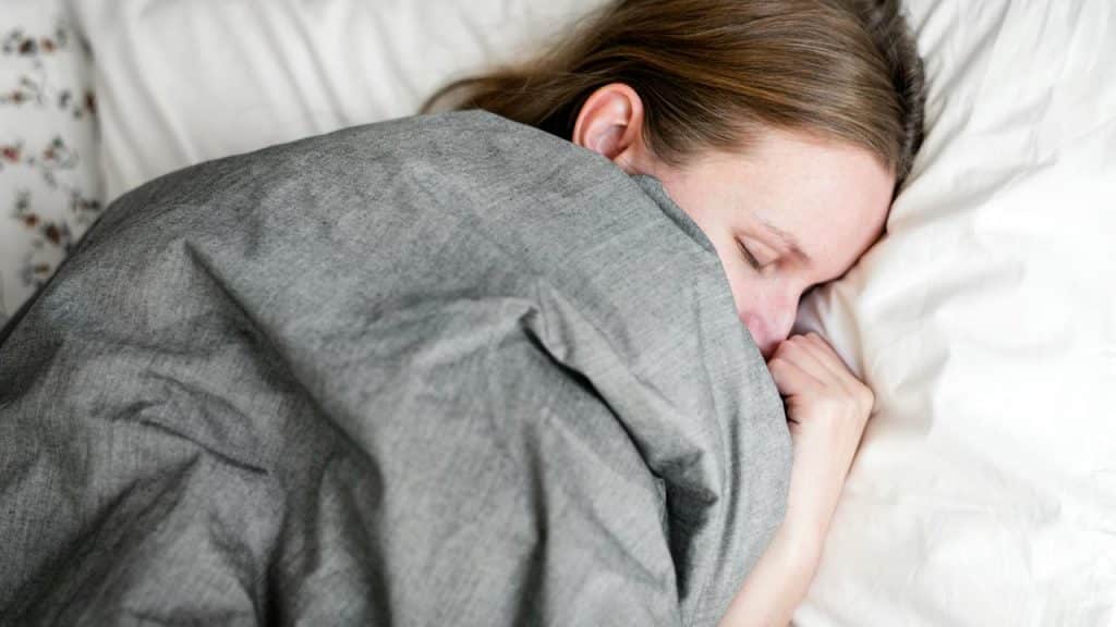 A woman sleeping